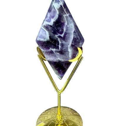 Chevron Amethyst Rhombus / Diamond with Stand - Raven's Cauldron