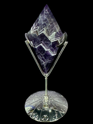 Chevron Amethyst Rhombus / Diamond with Stand - Raven's Cauldron