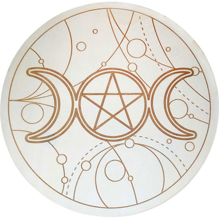 Crystal Grid - Large - Triple Moon/Pentagram - Raven's Cauldron