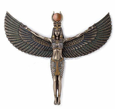 Egyptian Goddess Isis Spreading Wings - Wall Plaque - Raven's Cauldron