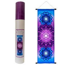 French Crepe Poly Banner - Flower of Life - Raven's Cauldron