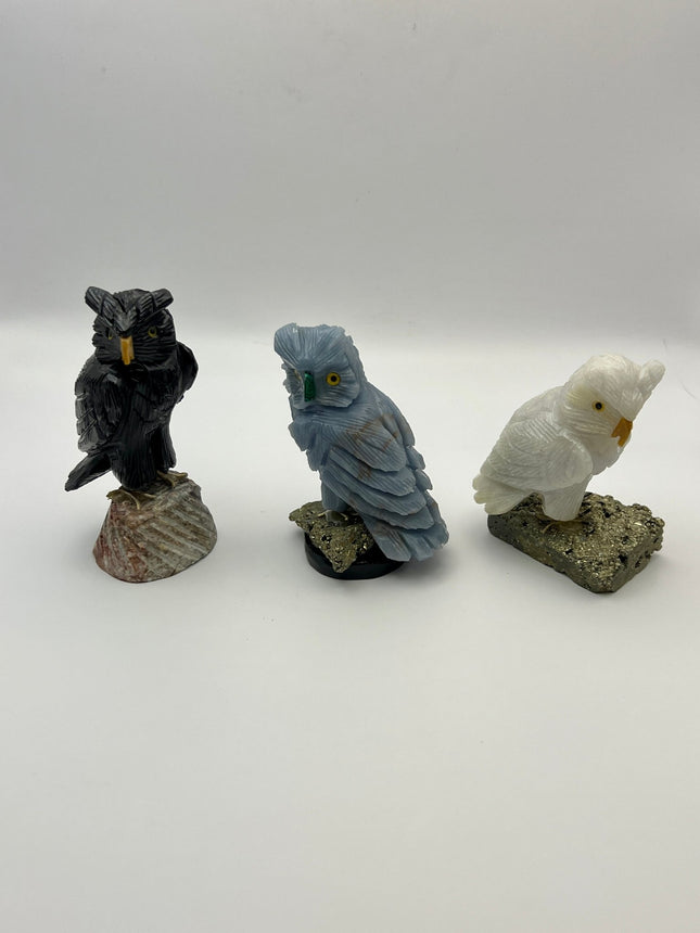 Gemstone Bird with Stand - Raven's Cauldron