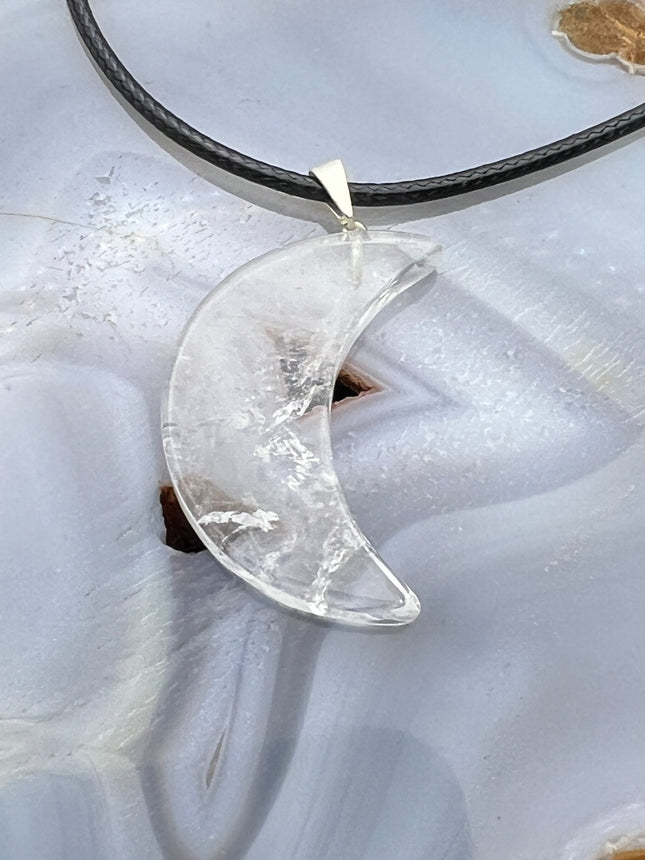 Gemstone Moon Pendant - Raven's Cauldron