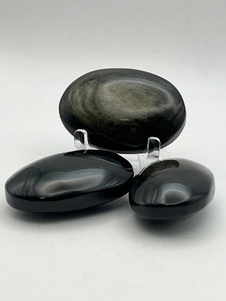 Golden Sheen Obsidian Palm Stone - Raven's Cauldron