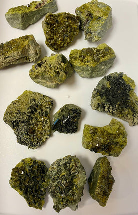 Green Garnet with Epidote - Raven's Cauldron