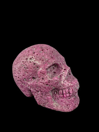 Honeycomb Ruby Skull - Handcarved - Lab Created Ruby - Raven's Cauldron