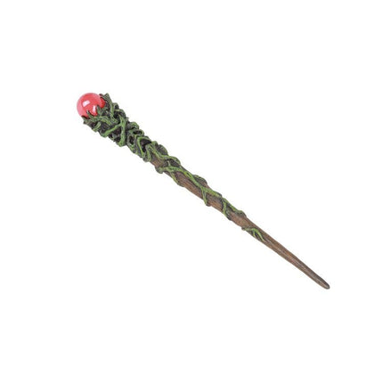 Magic Wand - Green Man with Red Orb - Raven's Cauldron