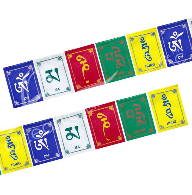 Om Mani Padme Prayer Flags - 34 inches - Raven's Cauldron