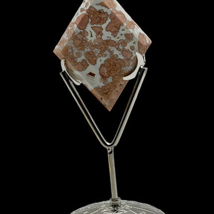 Petal Agate Rhombus / Diamond with Stand - Raven's Cauldron
