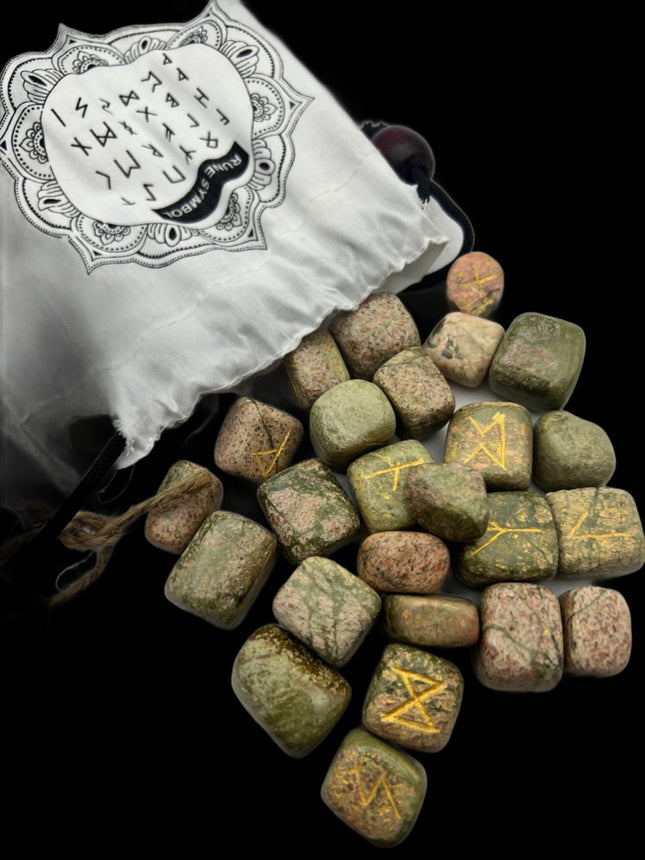 Rune Set - Unakite - Raven's Cauldron