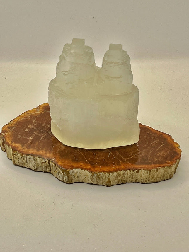 Selenite Double Tower - Raven's Cauldron