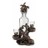 Steampunk Octopus Spirit Decanter Set - Raven's Cauldron