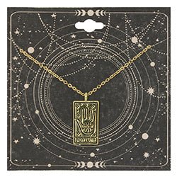 Tarot Inspired Gold Tone Necklace - Raven's Cauldron