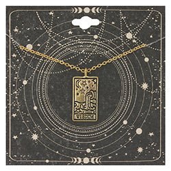 Tarot Inspired Gold Tone Necklace - Raven's Cauldron