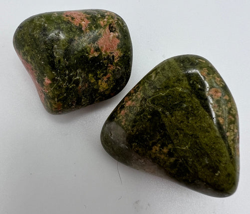 Unakite Palm Stone - Raven's Cauldron