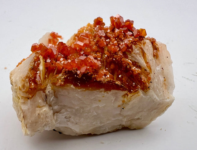 Vanadinite on Barite - Raven's Cauldron