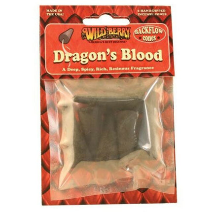 WildBerry Dragon's Blood Backflow Incense Cones - Raven's Cauldron