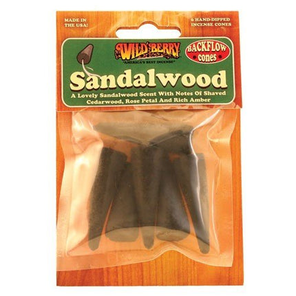 WildBerry Sandalwood Backflow Incense Cones - Raven's Cauldron