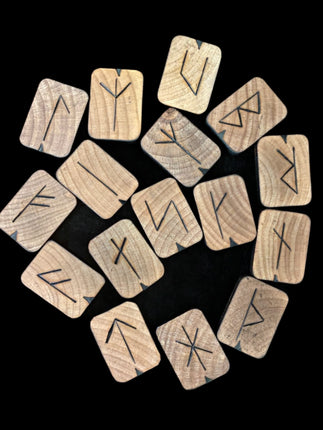 
Younger_Futhark_Wood_Rune_Set_Ravens_Cauldron_6_N Sandusky_St _Delaware_OH _43015