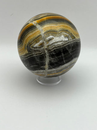 Zebra Calcite Sphere - Raven's Cauldron