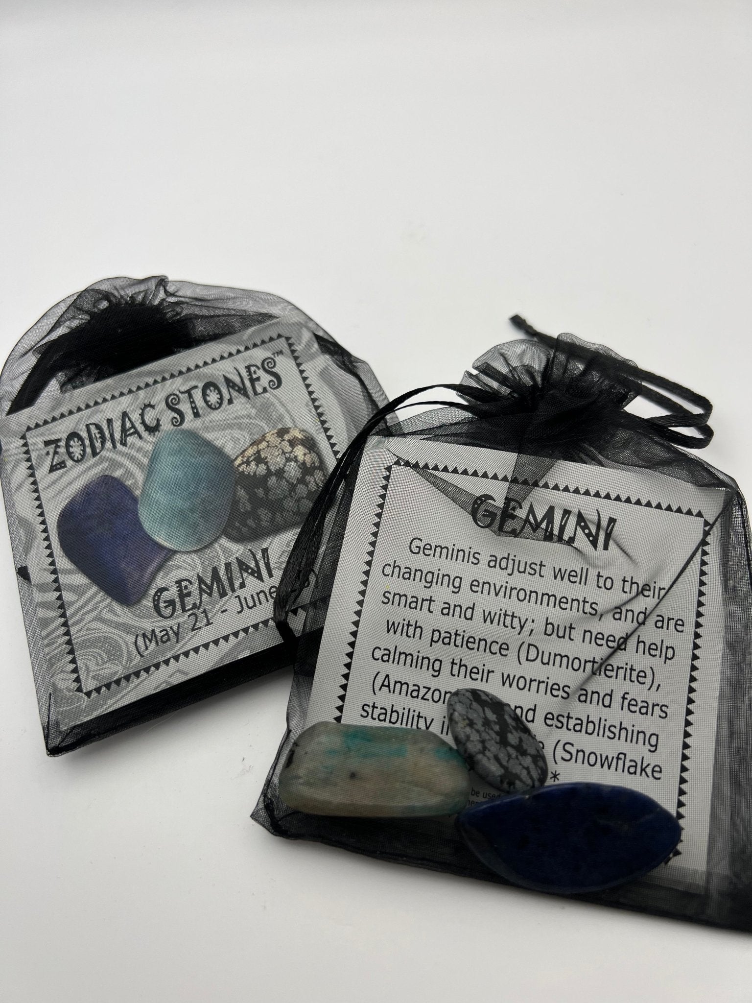 Zodiac Stones Bag – 3-Stone Crystal Set for Each Star Sign Birth